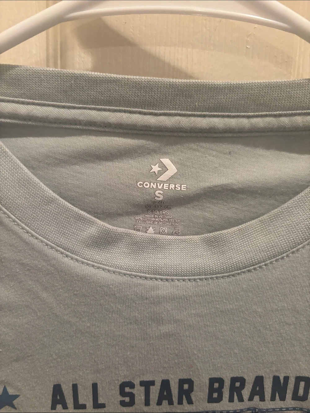Converse Kids' Light Blue All Star Graphic Tee, 8-10 yrs